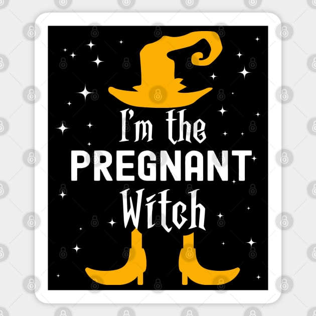 I'm The Pregnant Witch Matching Halloween couple Costume Family Friends Group Sticker by VDK Merch